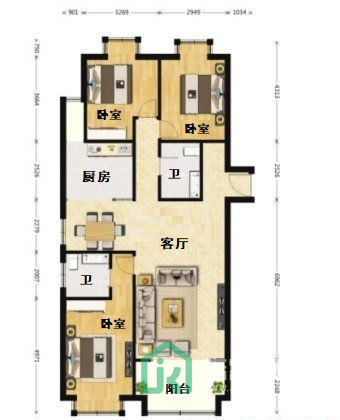 紫金新园三区5号楼1单元901室