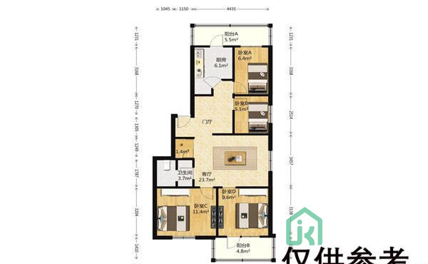 西潞园三里7号楼4层一单元401