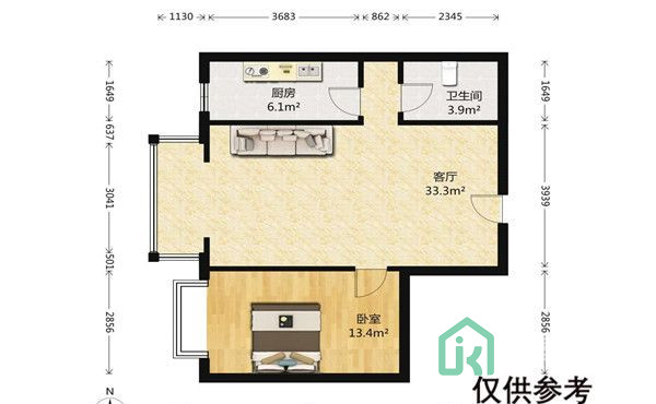 CBD总部公寓二期6号楼6单元303号