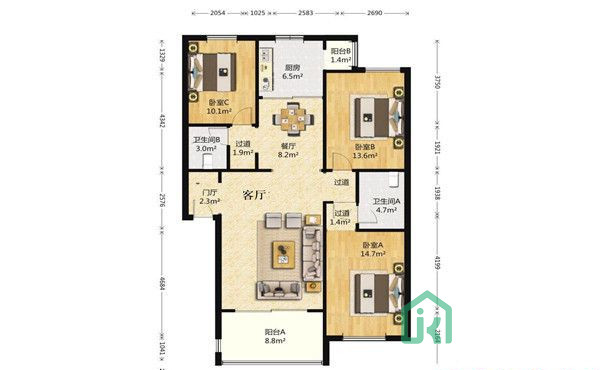 育龙家园12号楼3单元302号