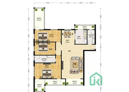 名佳花园三区19号楼3单元402号