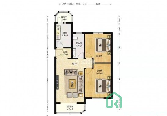 武夷花园水仙园4号楼15单元5B