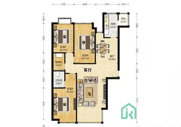 绿城?百合公寓64号楼1单元302