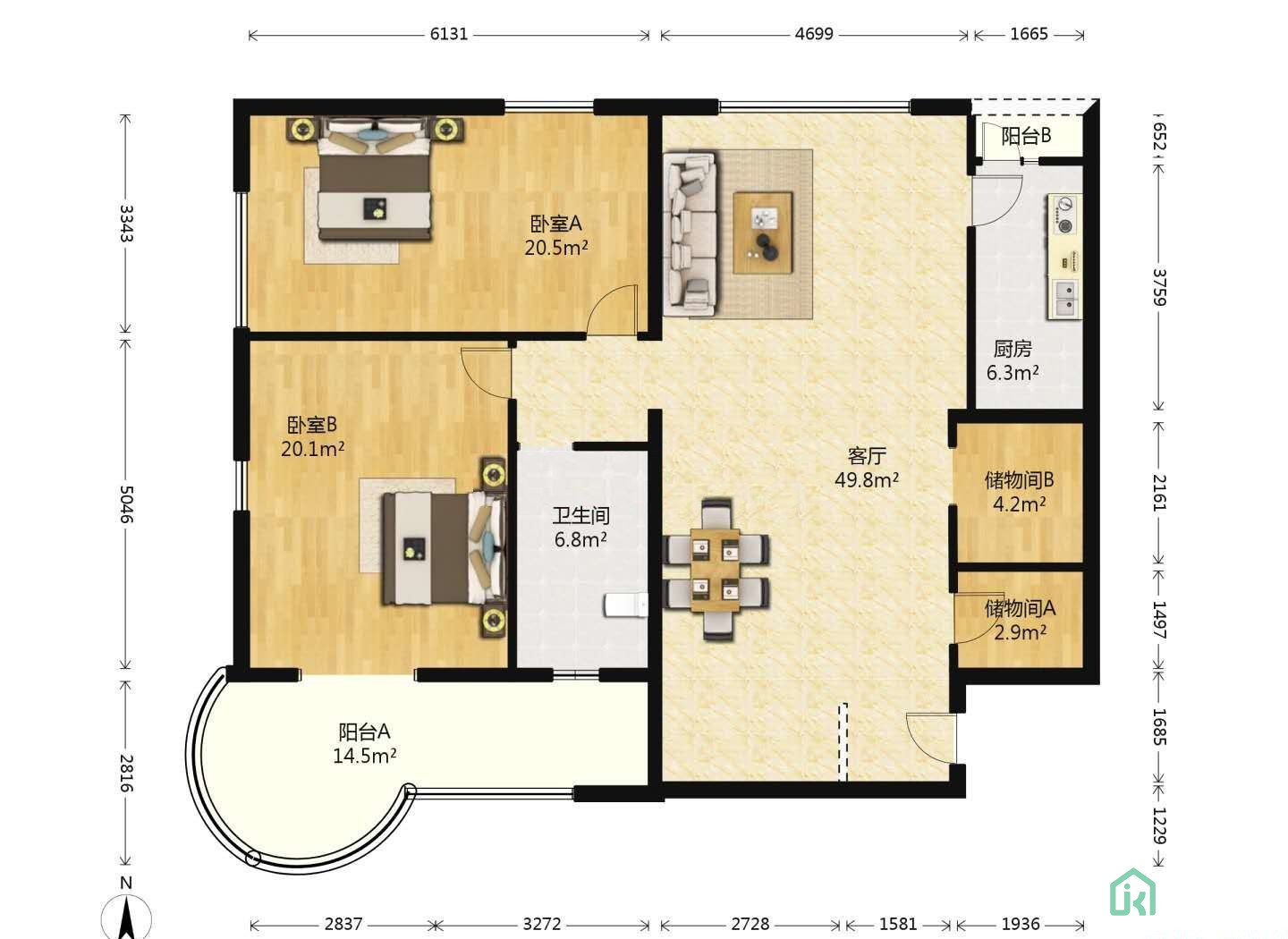 天朗园A座2506号