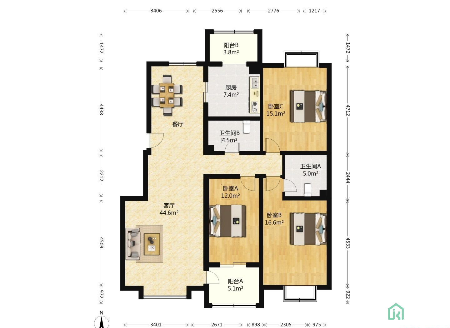 清澄名苑北区18号楼1-401