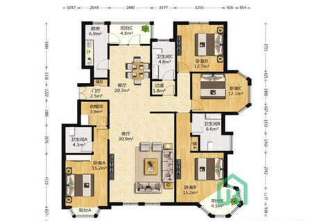 金隅翡丽一期(翡丽华庭）8号楼1单元101号