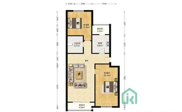 朝阳新城三区5号楼2单元602号