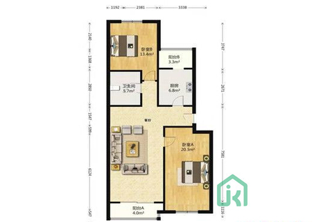 朝阳新城三区5号楼2单元602号