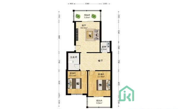 温泉花园B区70号楼5单元401号