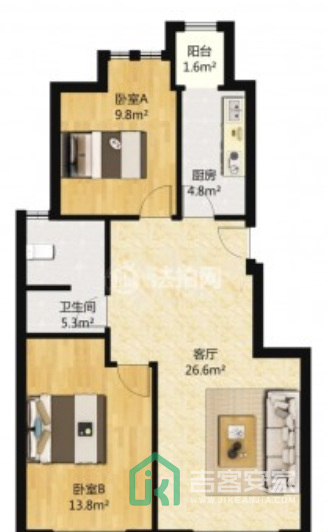原香小镇一区8号楼1单元802号