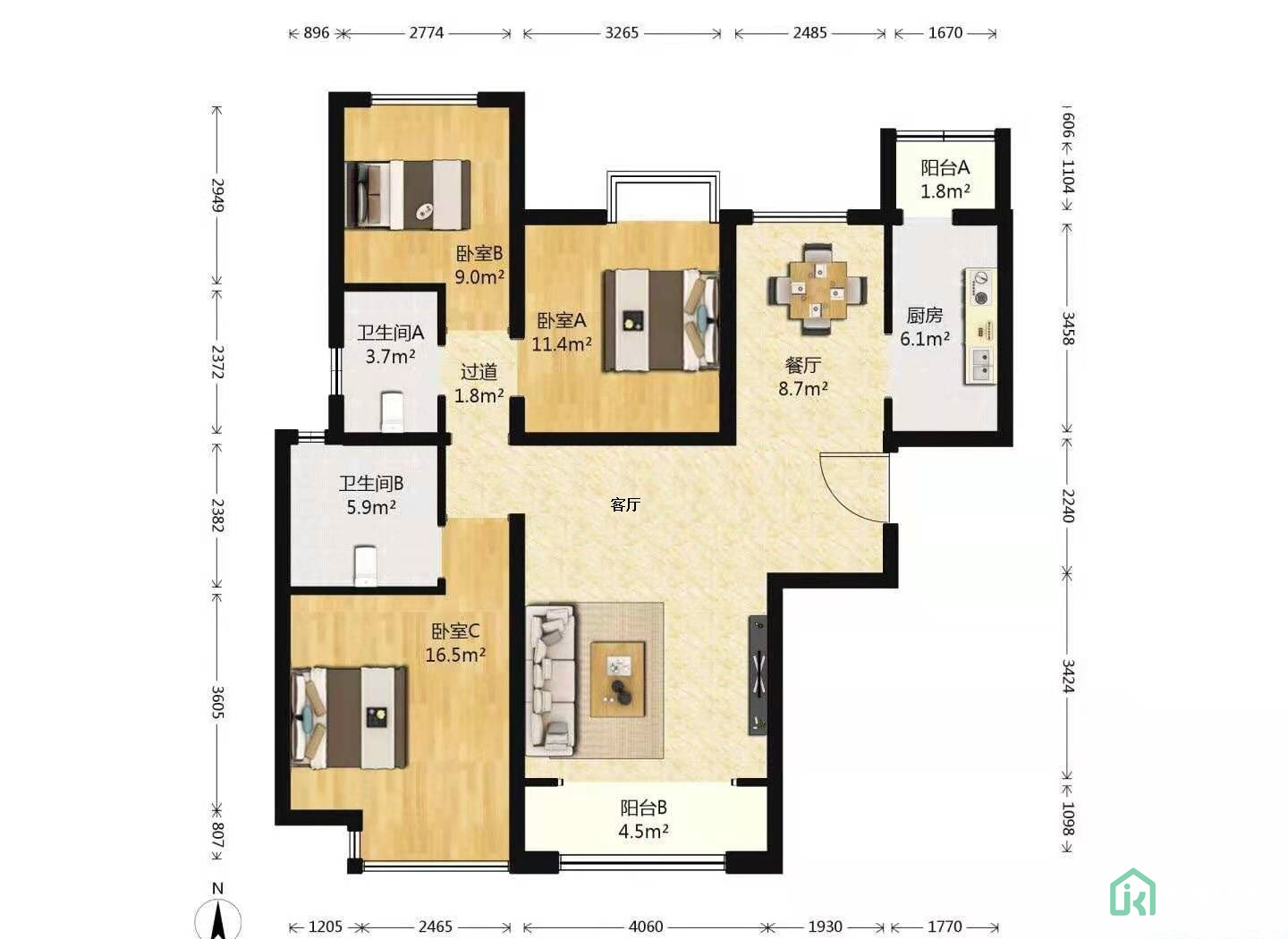 融科橄榄城三期12号楼1单元603号