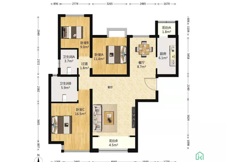 融科橄榄城三期12号楼1单元603号